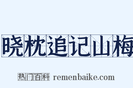 晓枕追记山梅是什么意思的图片